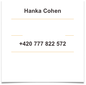 Hanka Cohen
￼
hanka@zhp.cz
￼
+420 777 822 572
￼
